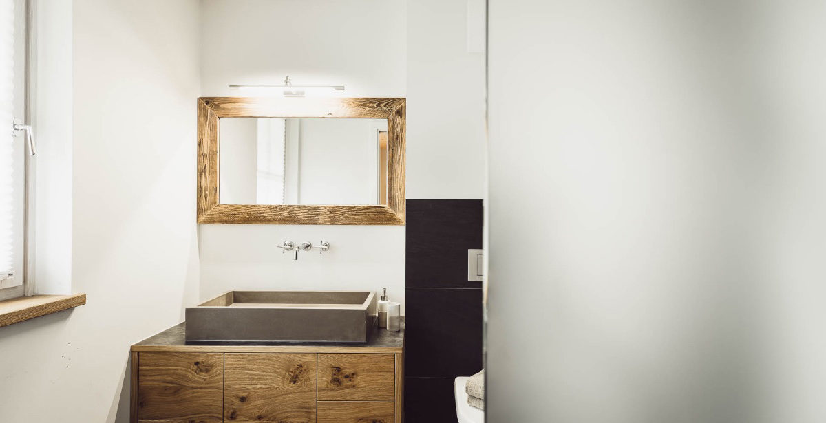 Badezimmer Luxus Chalet Ferienhausie-2 Schöne Badezimmerdetails im Luxuschalet